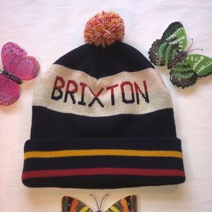 Brixton Beanie with PomPom, NWOT, pet/smoke free home